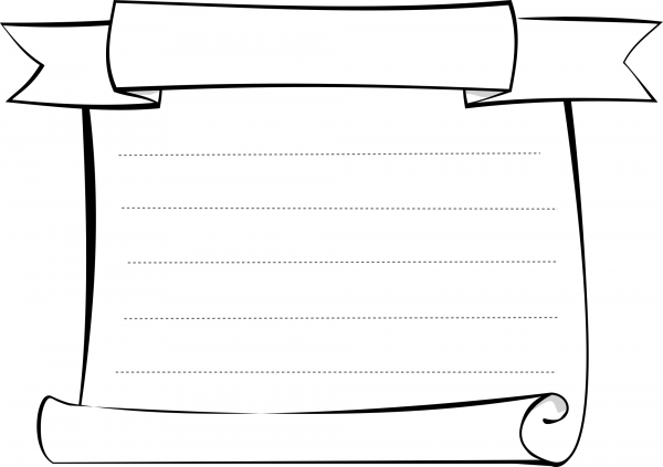 Banner Scroll coloring page image