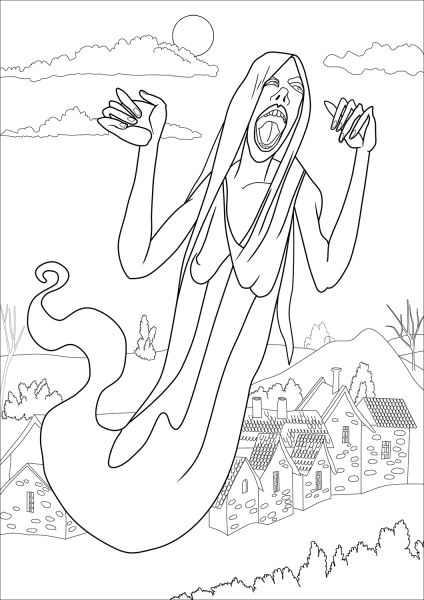 Banshee coloring page image