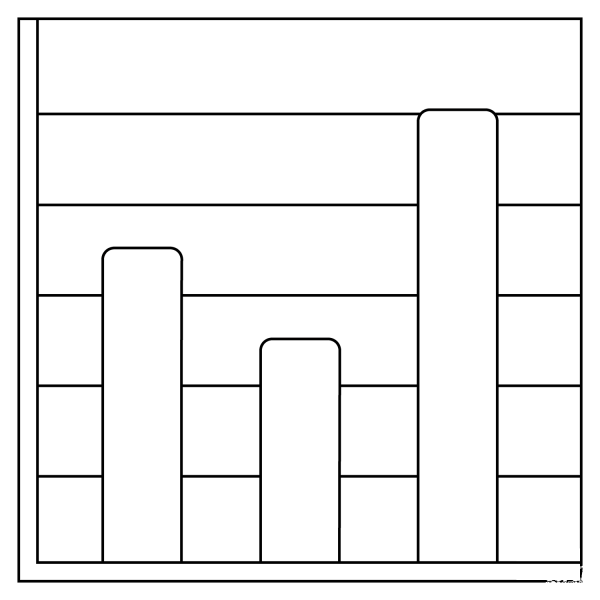 Bar Chart Emoji coloring page image