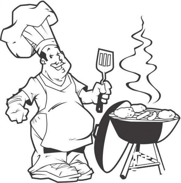 Barbeque  coloring page image