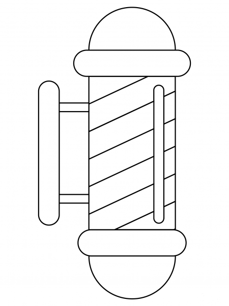 Barber Pole coloring page image