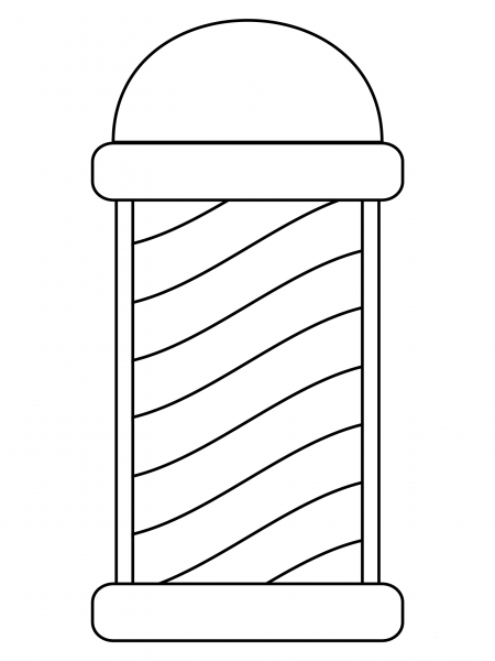 Barber Pole coloring page image
