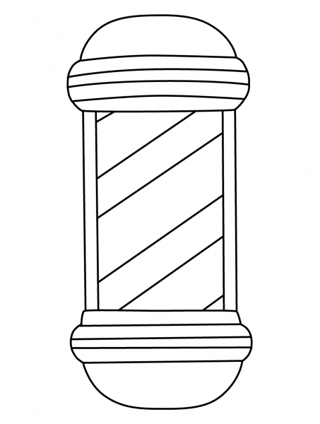 Barber Pole Emoji coloring page image