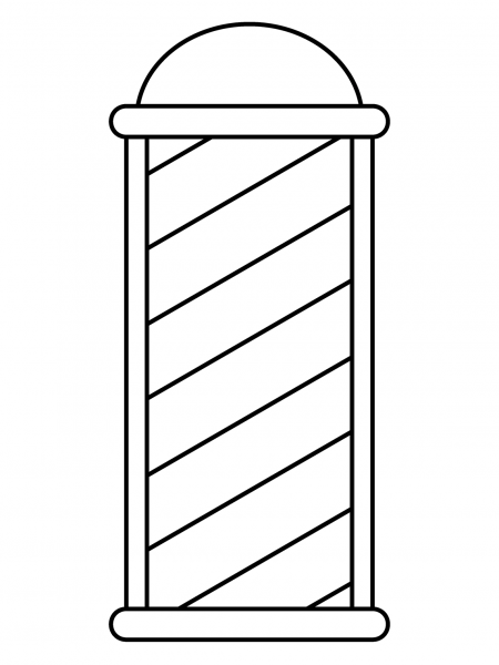 Barber Pole Emoji coloring page image