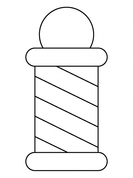 Barber Pole Emoji coloring page image