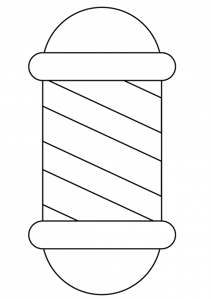Barber Pole Emoji coloring page image