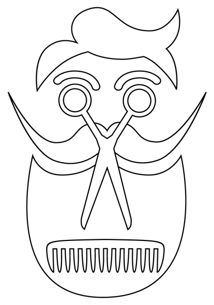 Barber Shop coloring page image