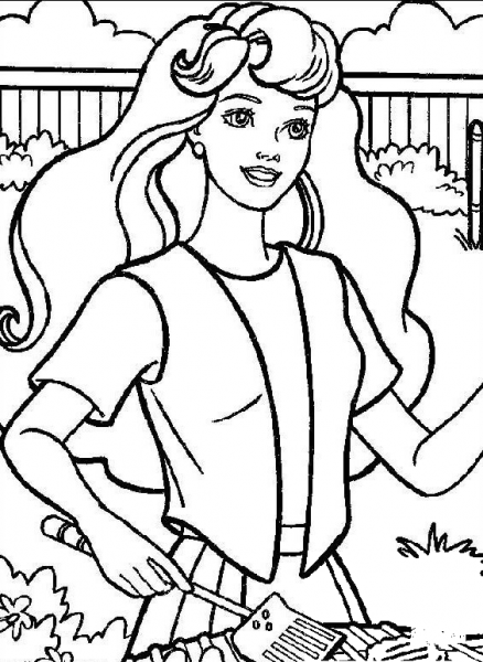 Barbi e17 coloring page image