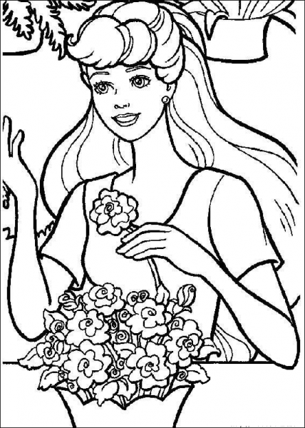 Barbie 1 coloring page image