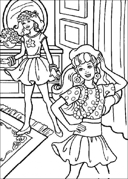 Barbie 10 coloring page image
