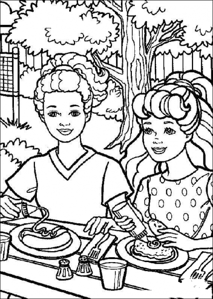 Barbie 12 coloring page image