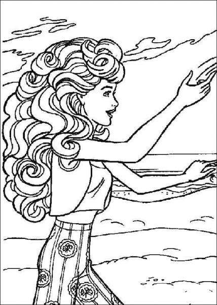 Barbie 19 coloring page image