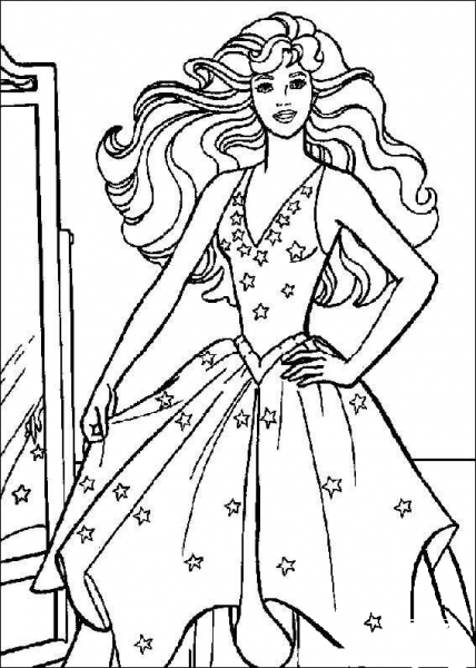 Barbie 20 coloring page image