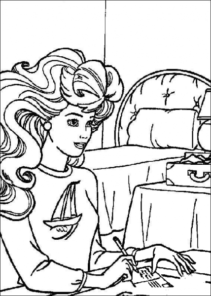 Barbie 29 coloring page image