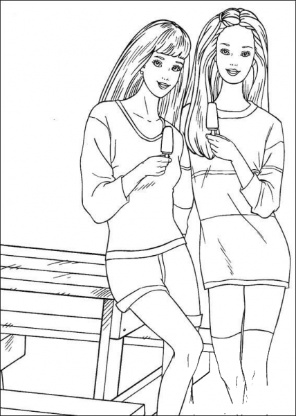 Barbie 48 coloring page image