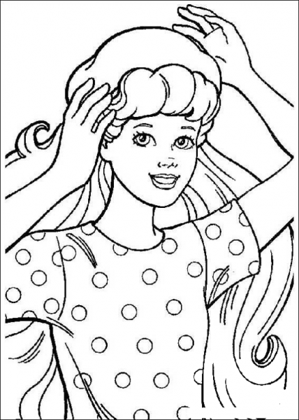Barbie 5 coloring page image