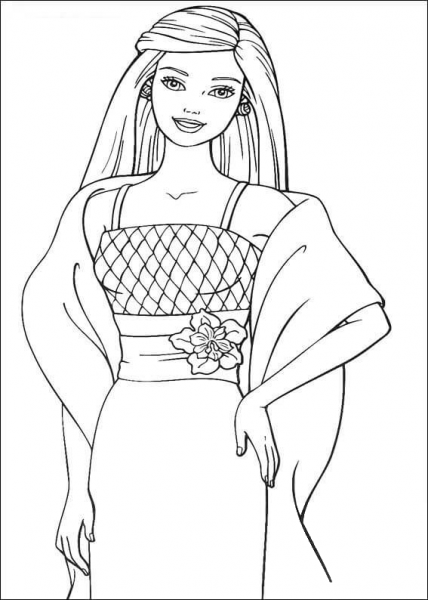 Barbie 54 coloring page image