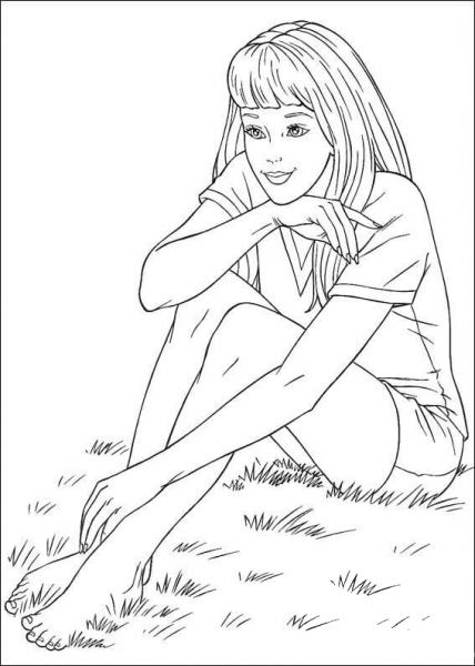 Barbie 57 coloring page image