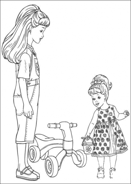 Barbie 58 coloring page image