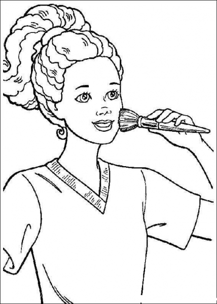Barbie 6 coloring page image