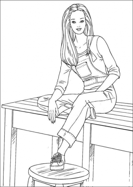 Barbie 63 coloring page image