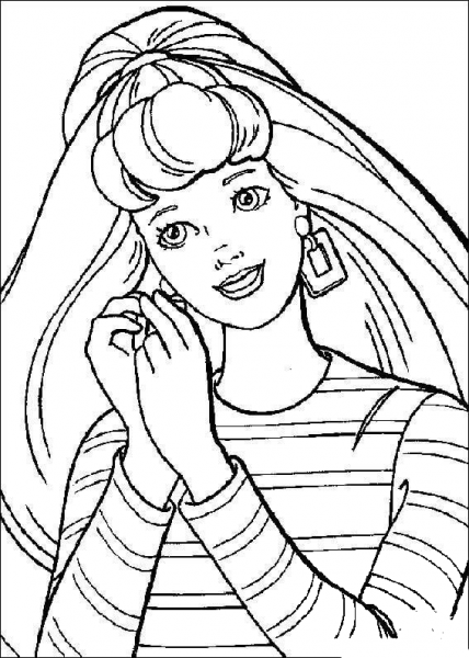 Barbie 7 coloring page image