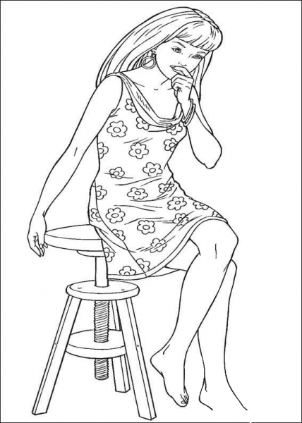 Barbie38 coloring page image