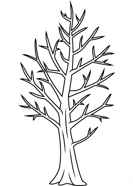 Bare Tree coloring page image