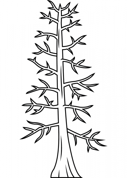 Bare Tree coloring page image