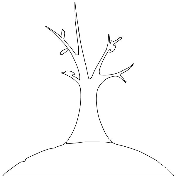 Bare Tree coloring page image
