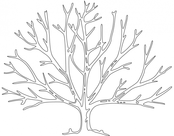 Bare Tree coloring page image