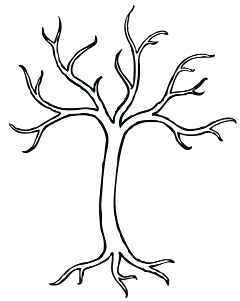 Bare Tree coloring page image