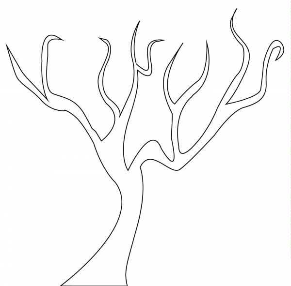 Bare Tree coloring page image