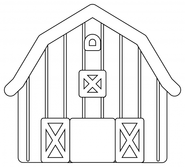 Barn coloring page image
