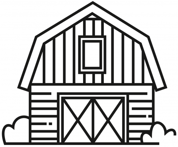 Barn coloring page image