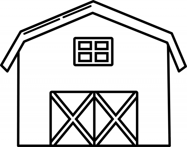 Barn coloring page image