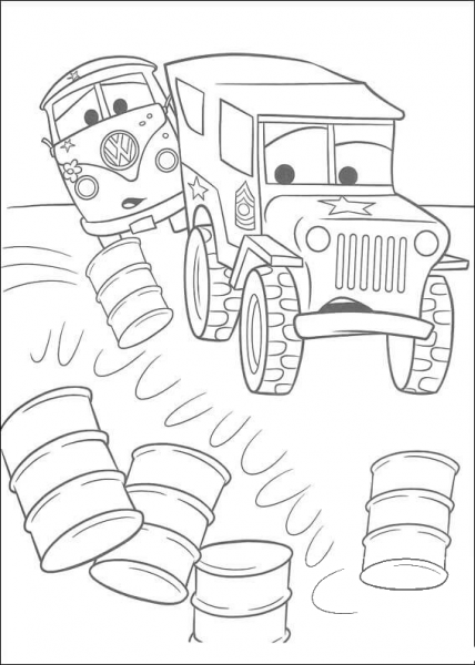 Barrels coloring page image