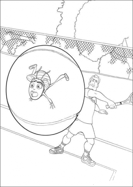 Barry Got Hit  coloring page image