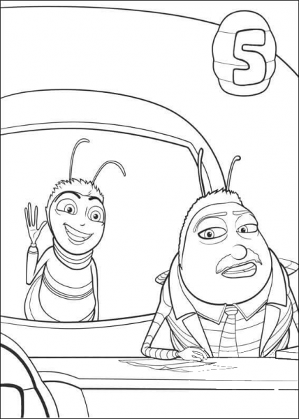 Barry On The Tv  coloring page image