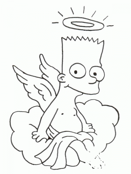 Bart Angel  coloring page image