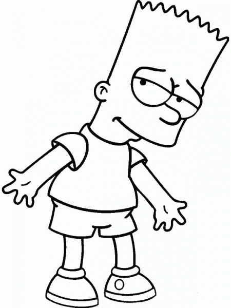 Bart Simpson  coloring page image