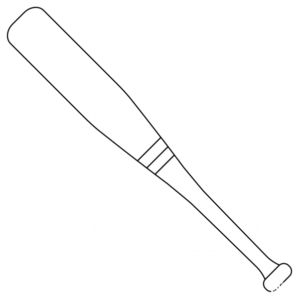 Baseball Bat coloring page image