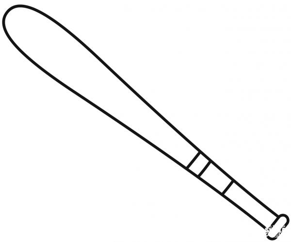 Baseball Bat coloring page image