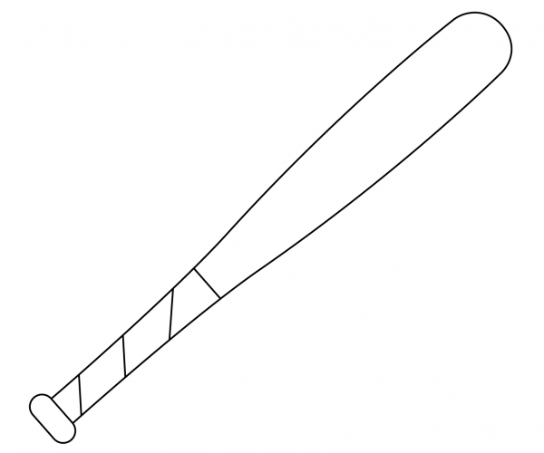 Baseball Bat coloring page image