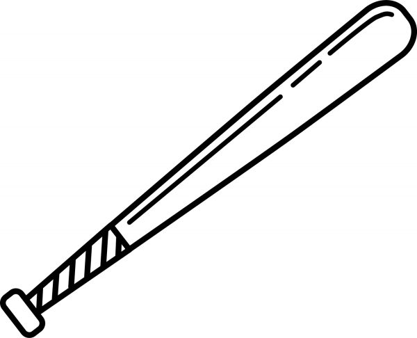 Baseball Bat coloring page image