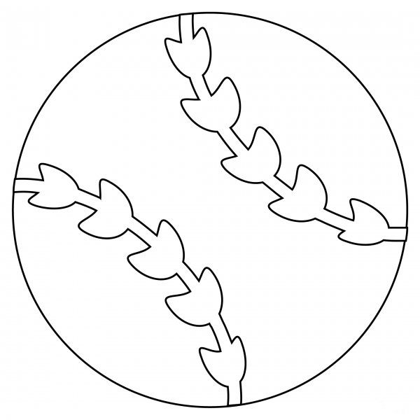 Baseball coloring page image