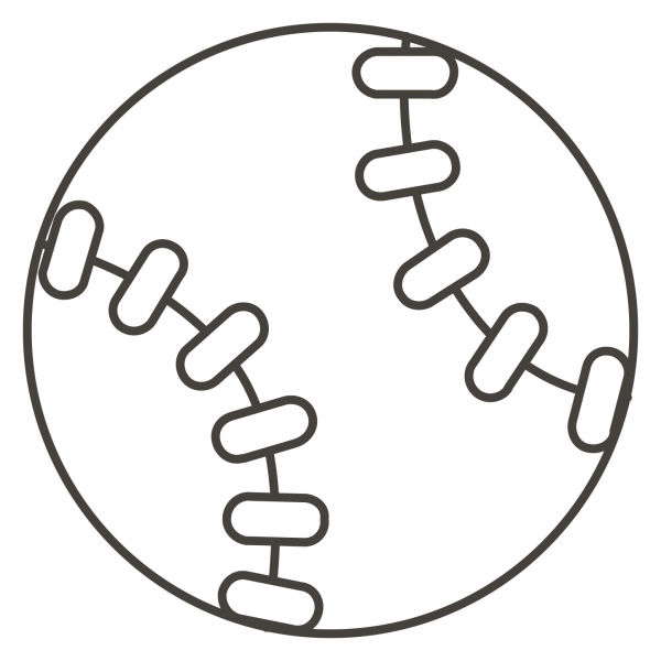 Baseball coloring page image
