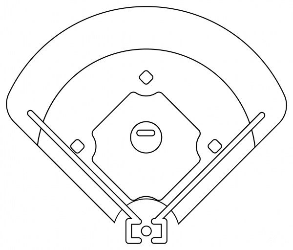 Baseball Diamond coloring page image