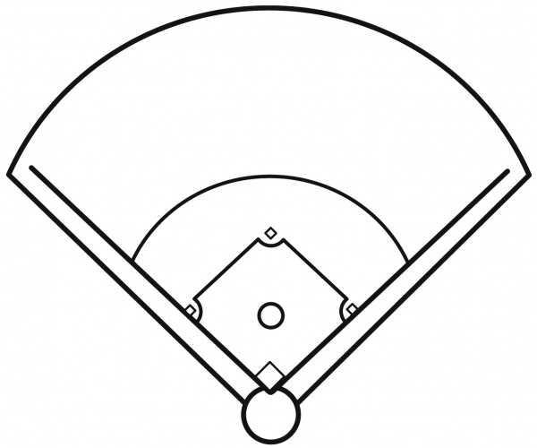 Baseball Diamond coloring page image