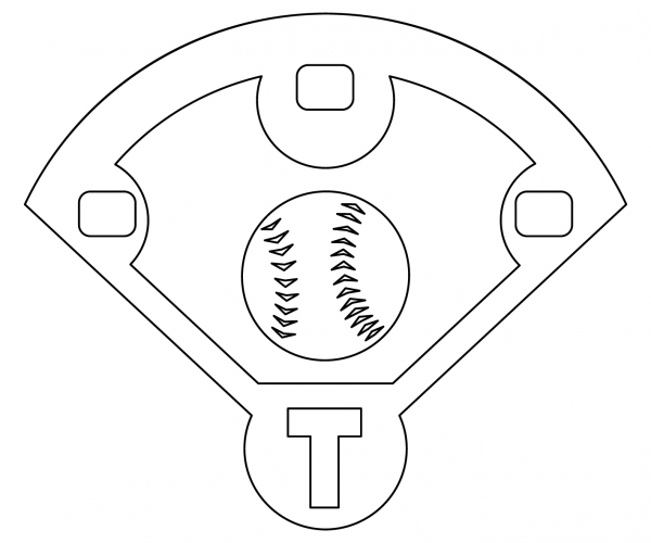 Baseball Diamond coloring page image
